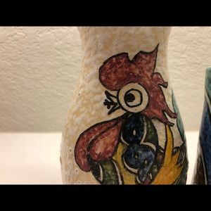 Vintage Pablo Sanguino Toledo Pitcher Tumblers  Spanish Art Pottery